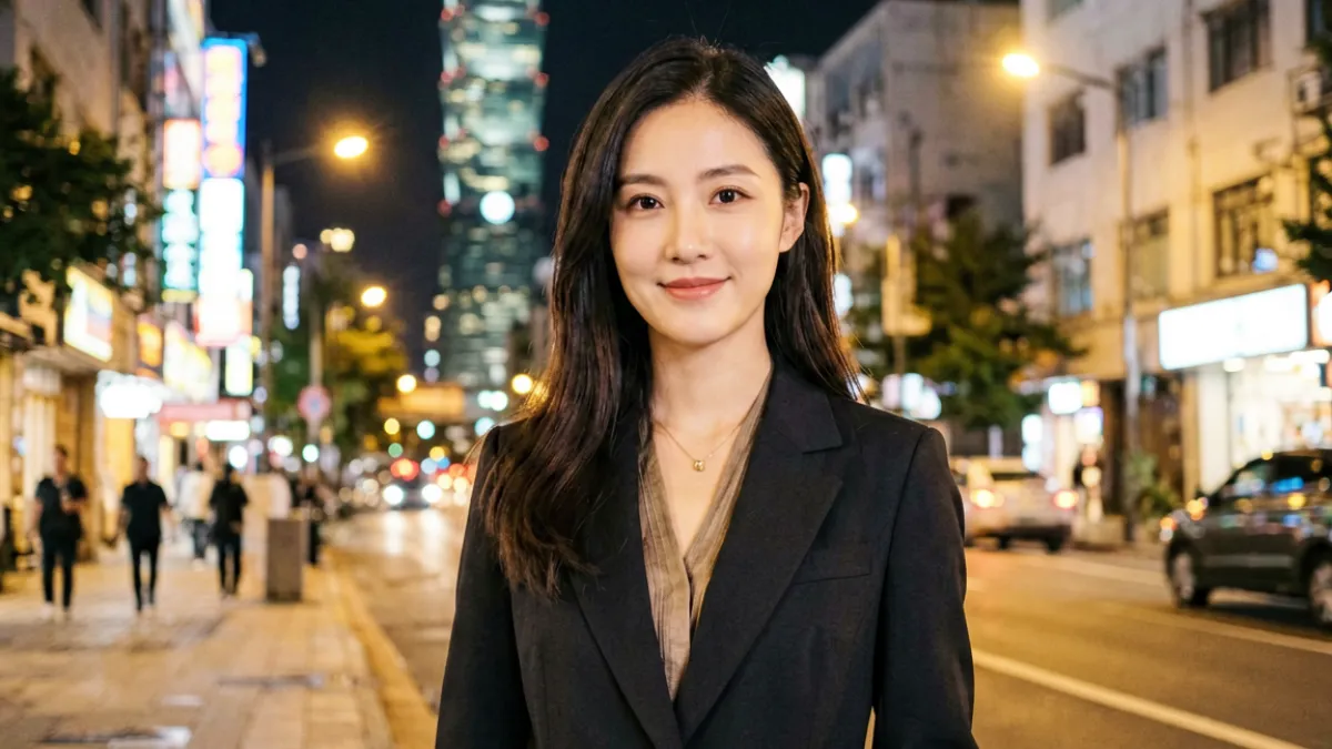 台北娜娜站内首页主视觉图，展示她在台北城市背景下的个人形象与创作风格概览